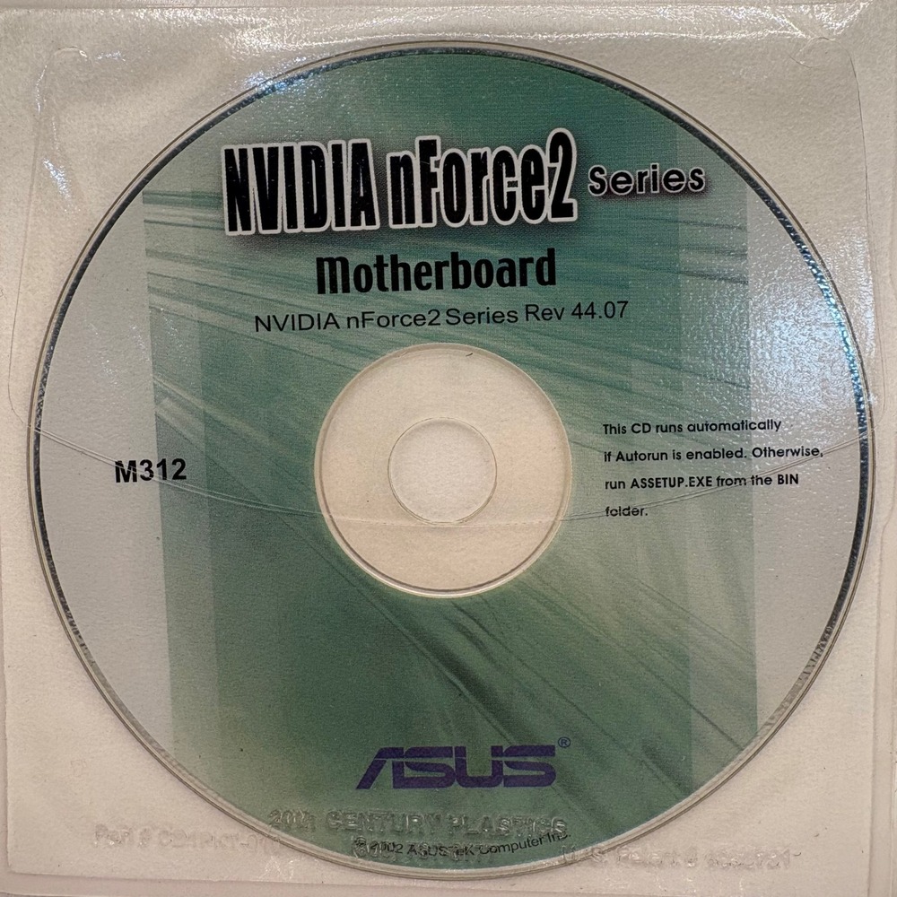 ASUS NVIDIA nForce2 Series Motherboard Driver Utility CD Rev 44.07 M312 2002